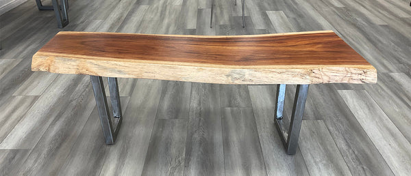 ISLAND HOME, Hawaiian Koa Bench, 52"W x 21"D x 18"H, 2024