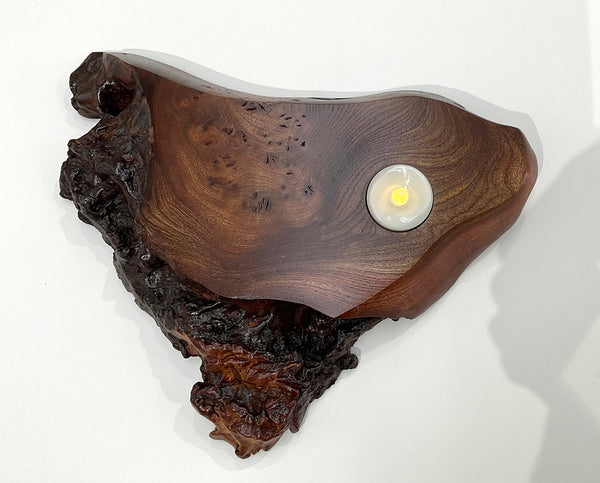 NATURE'S GLOW, Live-Edge Wych Elm Tealight Holder