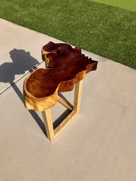 POINT BREAK,  Hawaiian Kiawe Accent Table, 23"W x 17"D x 23"H, 2025