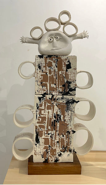 UNCERTAINTY, Ceramic, 36"H x 18"W x 7"D , 2025