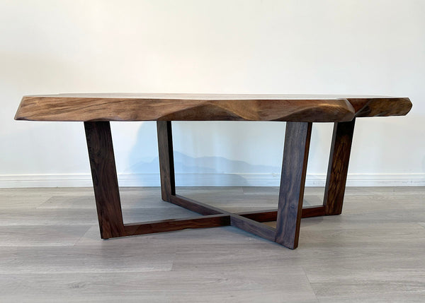 GALAXY OF GRAIN, Natural Edge Walnut Coffee Table, 48"W x 32"D x 18.5"H
