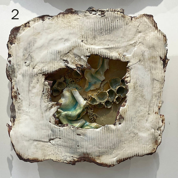 HIDDEN TREASURES, 13"x13", 11.5"x11.5" Ceramic, 2025