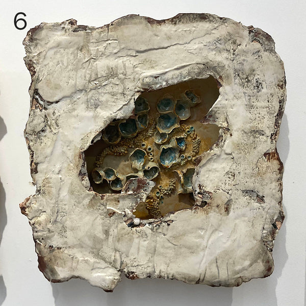 HIDDEN TREASURES, 13"x13", 11.5"x11.5" Ceramic, 2025