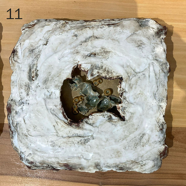 HIDDEN TREASURES, 13"x13", 11.5"x11.5" Ceramic, 2025