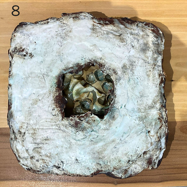 HIDDEN TREASURES, 13"x13", 11.5"x11.5" Ceramic, 2025