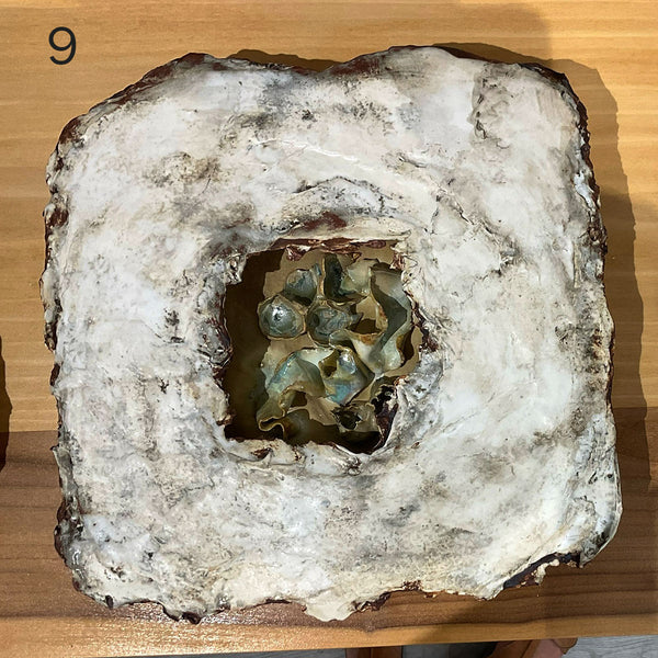 HIDDEN TREASURES, 13"x13", 11.5"x11.5" Ceramic, 2025
