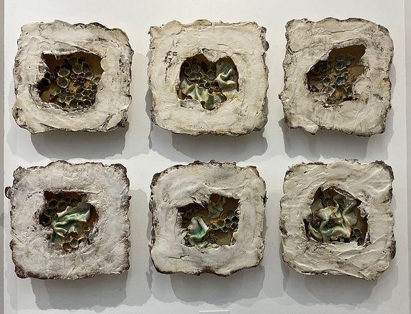 HIDDEN TREASURES, 13"x13", 11.5"x11.5" Ceramic, 2025