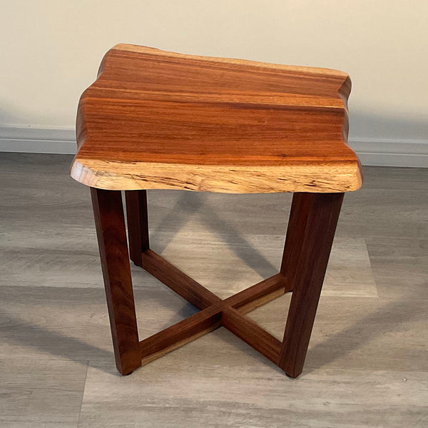 KOA TWIN ONE,  Hawaiian Koa accent table, 15.5"W x 14"D x 17"H, 2025