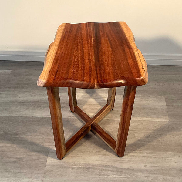 KOA TWIN TWO,  Hawaiian Koa accent table, 15.5"W x 14"D x 17"H, 2025