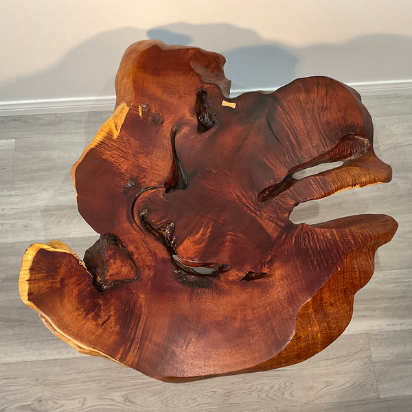 OCEAN'S EDGE, Live Edge Hawaiian Kiawe Coffee Table with Nesting Side Tables, 2024