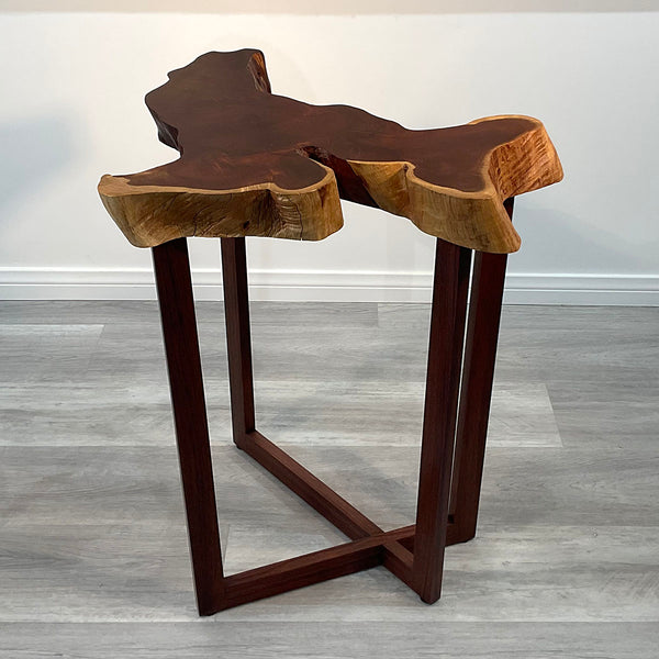 OCEAN'S EDGE, Live Edge Hawaiian Kiawe Coffee Table with Nesting Side Tables, 2024