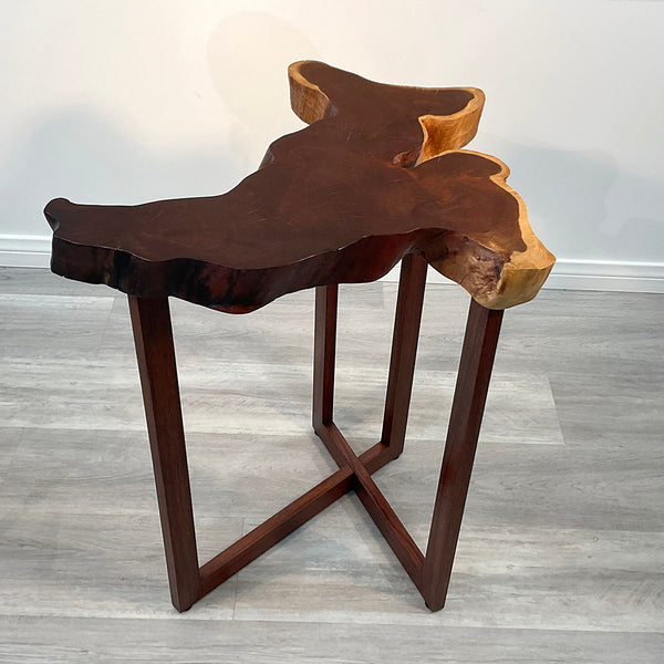 OCEAN'S EDGE, Live Edge Hawaiian Kiawe Coffee Table with Nesting Side Tables, 2024