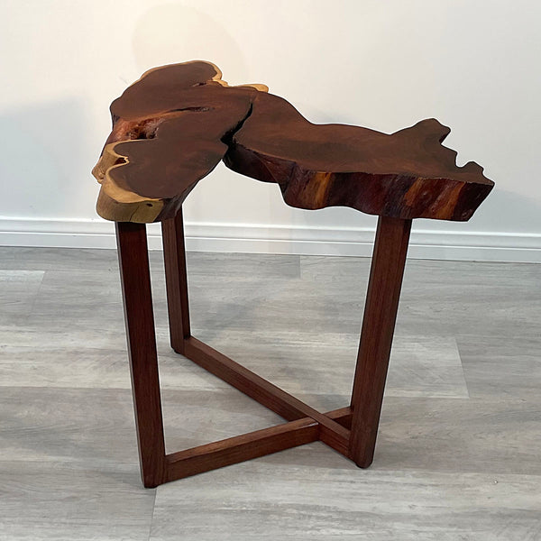 OCEAN'S EDGE, Live Edge Hawaiian Kiawe Coffee Table with Nesting Side Tables, 2024