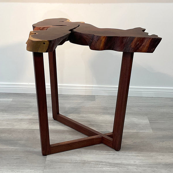 OCEAN'S EDGE, Live Edge Hawaiian Kiawe Coffee Table with Nesting Side Tables, 2024