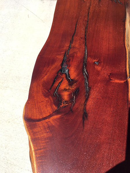 BLAZING ARROW, Live Edge Hawaiian Kiawe Console Table, 52"W x 13"D x 29"H, 2018