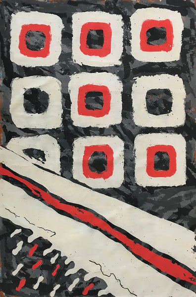 BREAKING FREE, Clay Monoprint on Canvas, 48"H x 72"W x 2"D, 2022