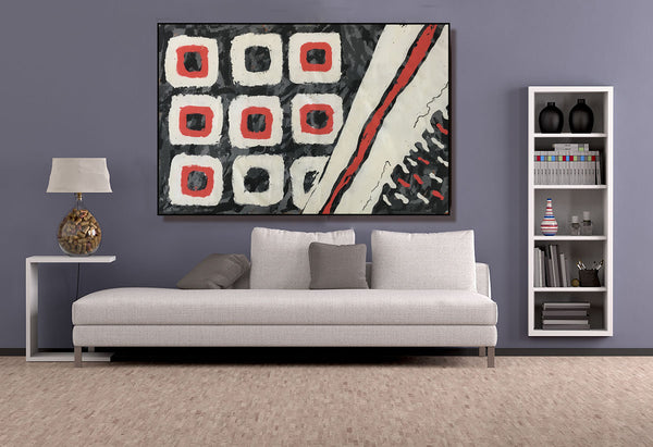 BREAKING FREE, Clay Monoprint on Canvas, 48"H x 72"W x 2"D, 2022