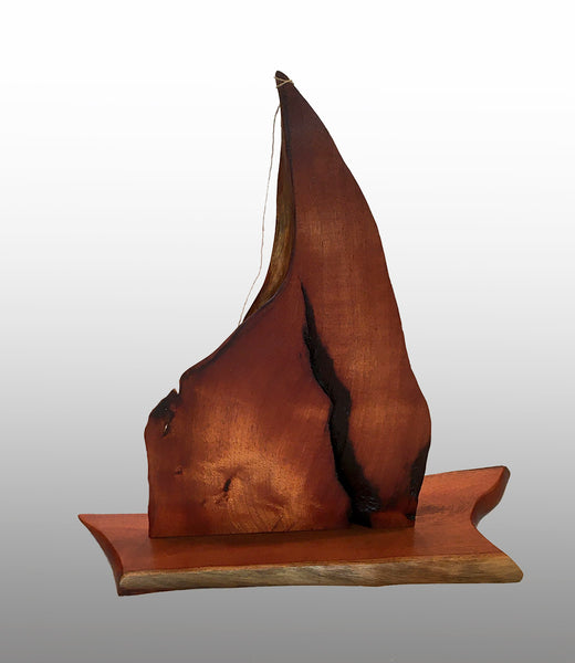 CHALLENGING THE NORTH FACE, Hawaiian Kiawe Sculpture, 6"W x 18"L x 17"H, 2020