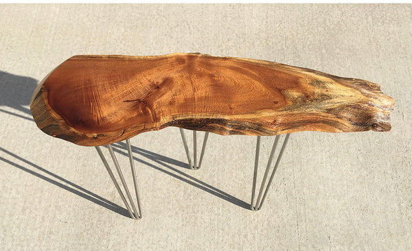 COMET'S TAIL, Hawaiian Kiawe End Table, 32"W x 9"D x 23"H, 2021