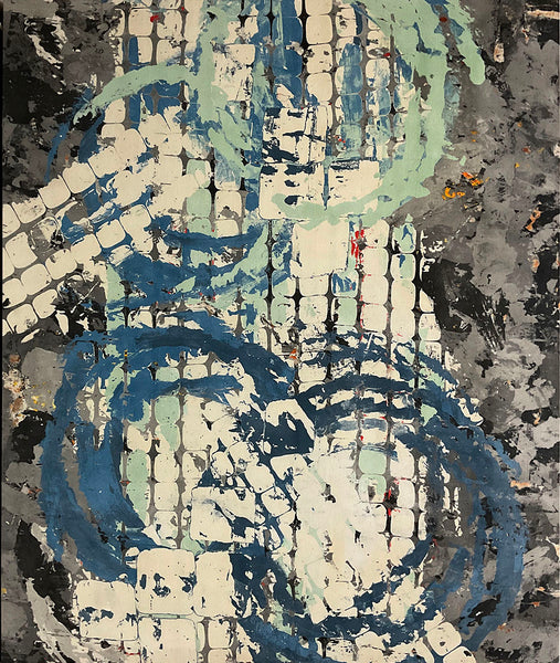 COMING HOME II, Clay Monoprint, 48"W x 40"H, 2022