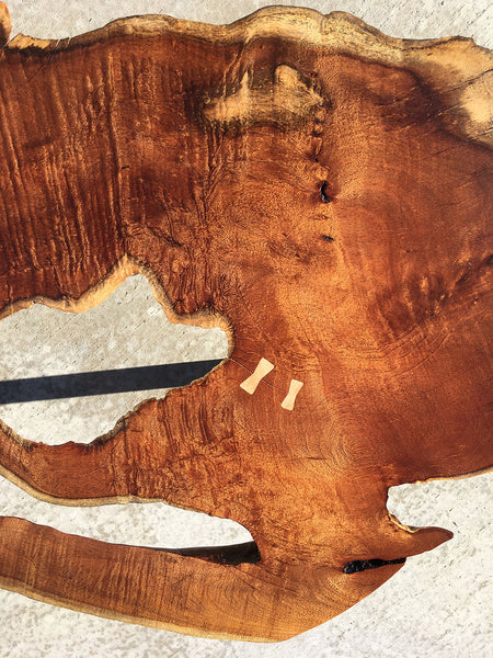 FROM SAND TO SEA, Live Edge Hawaiian Kiawe Coffee Table, 47.5"W x 28"D x 17.5"H, 2019