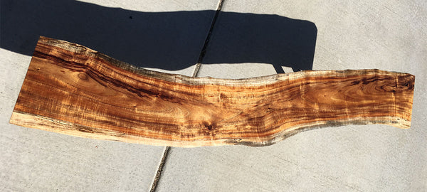 HONOLII STREAM, Hawaiian Koa Bench, 73"W x 11"D x 18"H, 2021