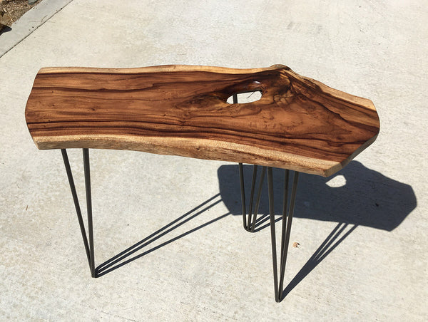LO'IHI, Hawaiian Kou Accent Table, 26"W x 12"D x 23"H, 2019
