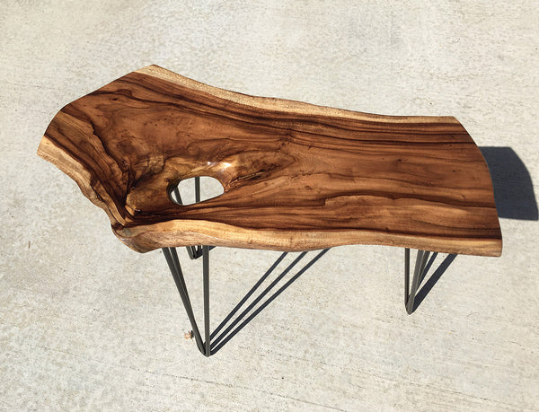 LO'IHI, Hawaiian Kou Accent Table, 26"W x 12"D x 23"H, 2019
