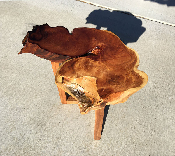 MORNING SANDS,  Hawaiian Kiawe Accent Table, 24"W x 17"D x 23"H, 2020