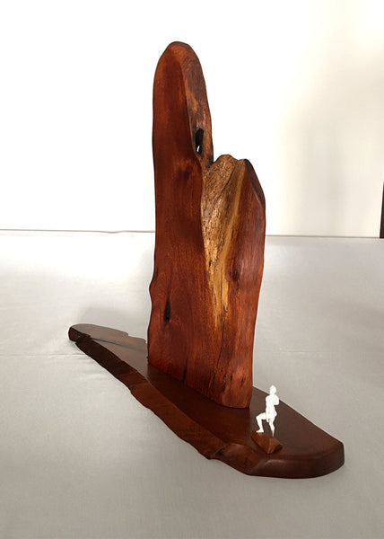 PLANNING THE ASCENT, Hawaiian Kiawe Sculpture, 18"W x 5"D x 17"H, 2020