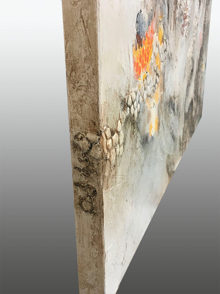 OPPOSING FORCES, Mixed Media on Canvas, 60"H x 48"W x 1.5"D, 2020