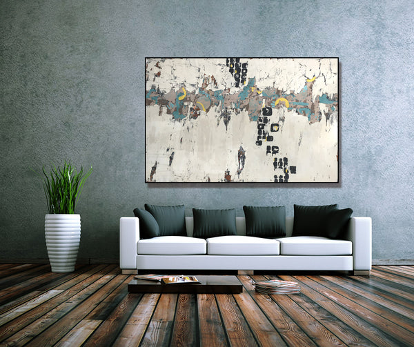 SHADOWS PASSED, Clay Monoprint on Canvas, 48"H x 72"W x 2"D, 2022