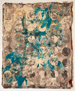 36 CIRCLES, Clay Monoprint, 30"H x 24"W, 2019