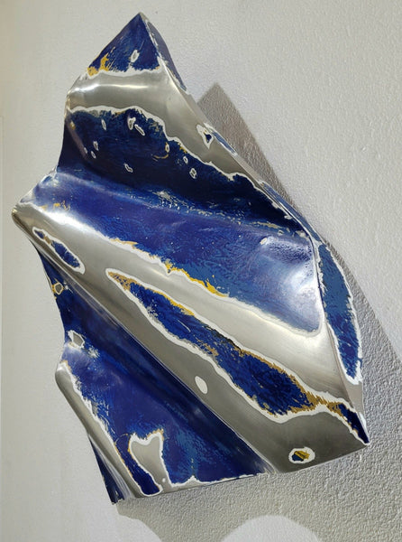 BLUE ANGEL, Oil enamel on stainless steel, 40" x 30" x 3"