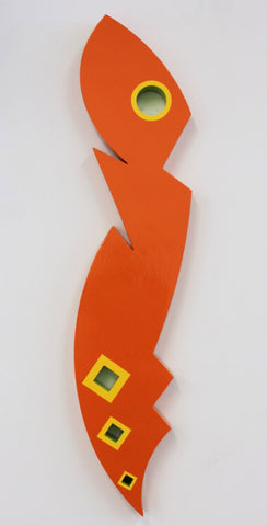 FIG NEWT, Oil enamel on Steel, 48"x12"x2"