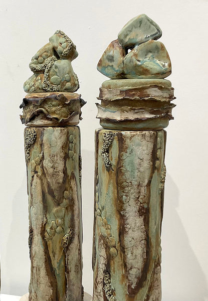 STANDING WITNESS, (set of 3) Ceramic Sculptures