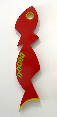 MERMAID, Oil enamel on steel, 48" x 12" x 2"