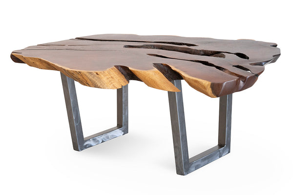 HOLY KIAWE!, Live Edge Hawaiian Kiawe Coffee Table, 46"W x 32"D x 17"H, 2024