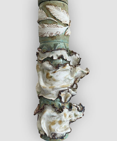 LETTING GO, Ceramic, 12"W X 12"D X 84"H (including base)