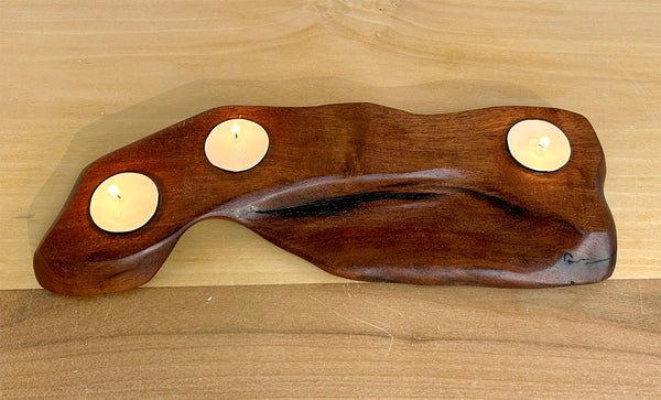 NATURE'S GLOW, Live-Edge Tealight Holders