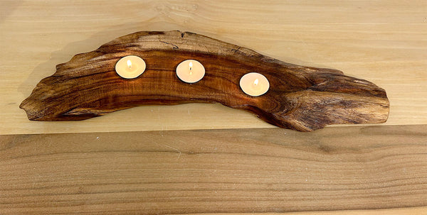 NATURE'S GLOW, Live-Edge Tealight Holders