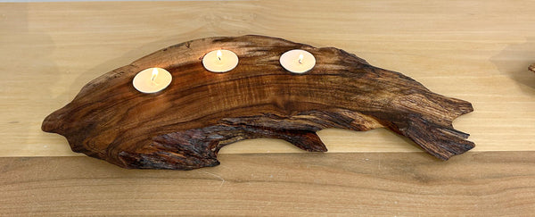 NATURE'S GLOW, Live-Edge Tealight Holders