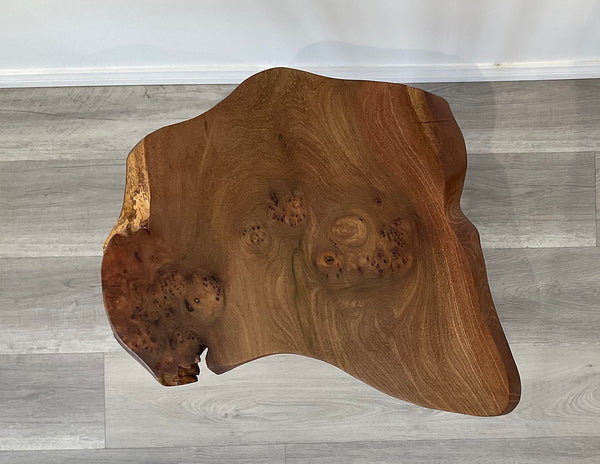 Wych's Burl, Live Edge English Wych Elm Coffee Table with Nesting Side Tables, 2024