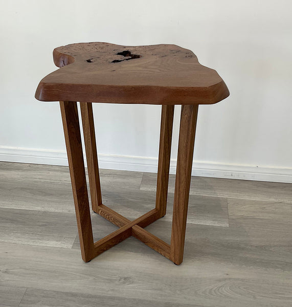 Wych's Burl, Live Edge English Wych Elm Coffee Table with Nesting Side Tables, 2024