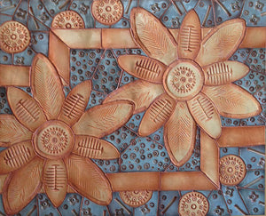 INDUSTRIAL EVOLUTION, Ceramic Tile Mural, 32"H x 40"W, 2015