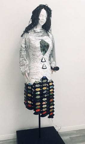MELODY, Mixed Media Assemblage, 72"H x 24"W x 24"D, 2020,  REQUEST SHIPPING QUOTE