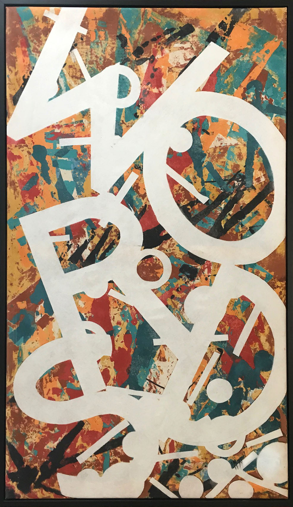 STICKS AND STONES, Clay Monoprint, Framed, 45"H x 26"W x 2"D, 2015